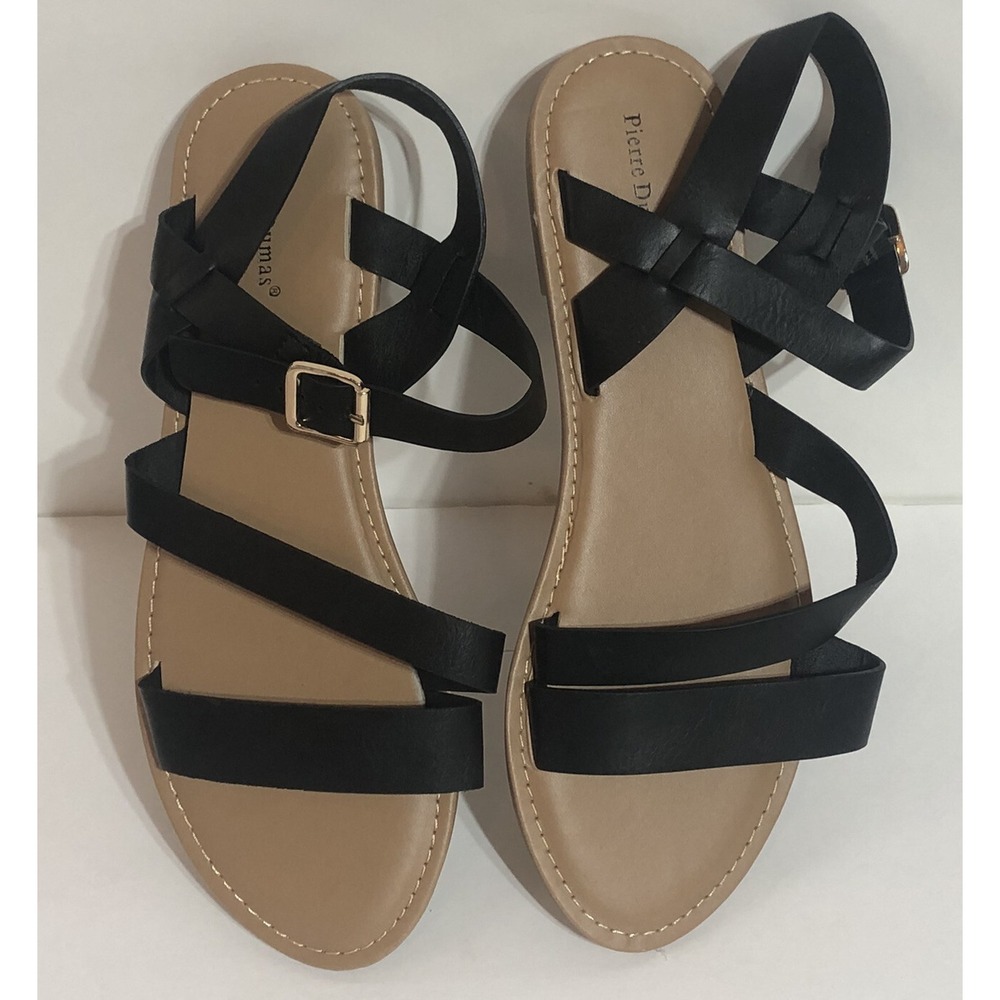Pierre Dumas Womens Flip Flop Sandals Size 10 Black